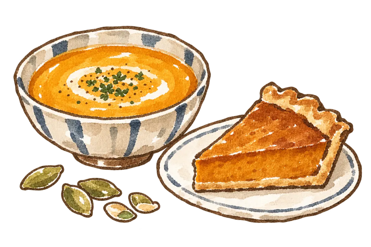 かぼちゃのスープとパイ